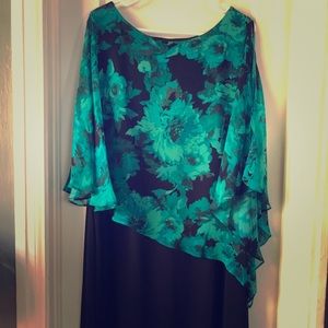 dress with shawl attached